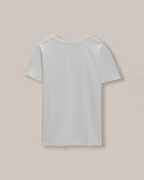 Playera Blanca Estampada